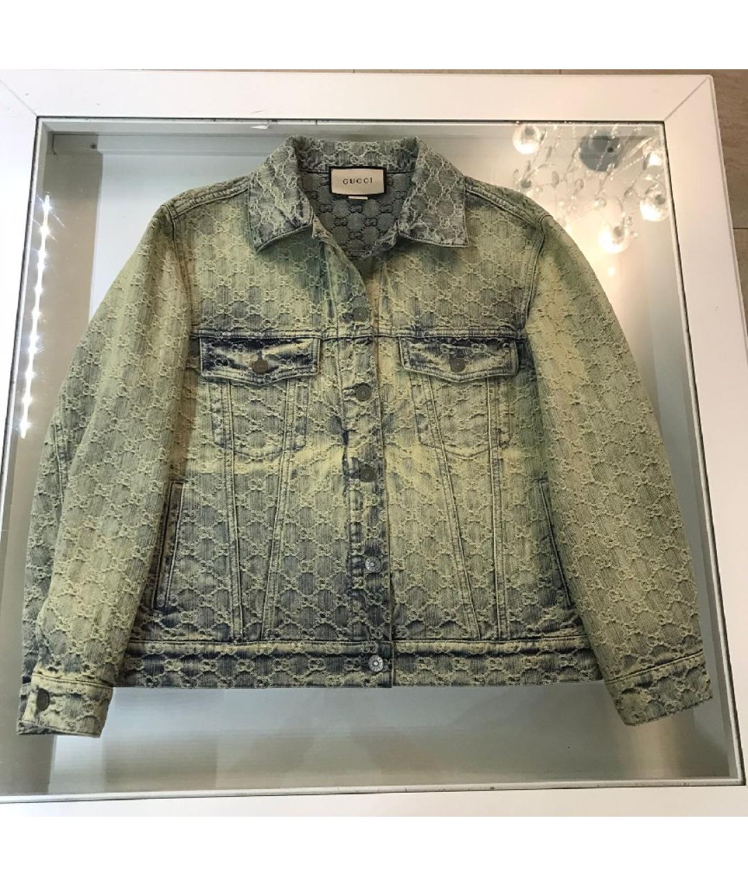 GUCCI Голубая деним куртка, фото 8