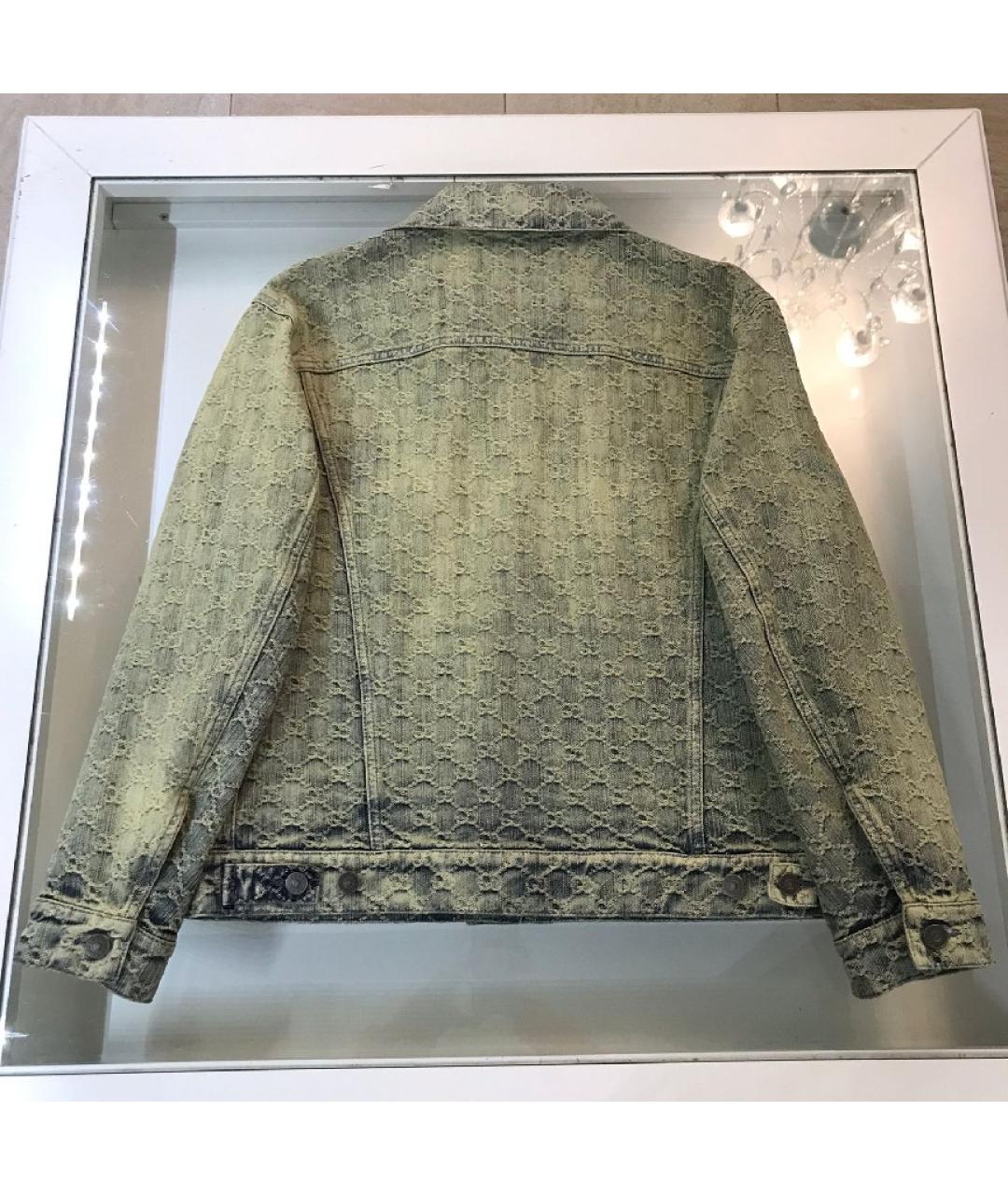 GUCCI Голубая деним куртка, фото 2