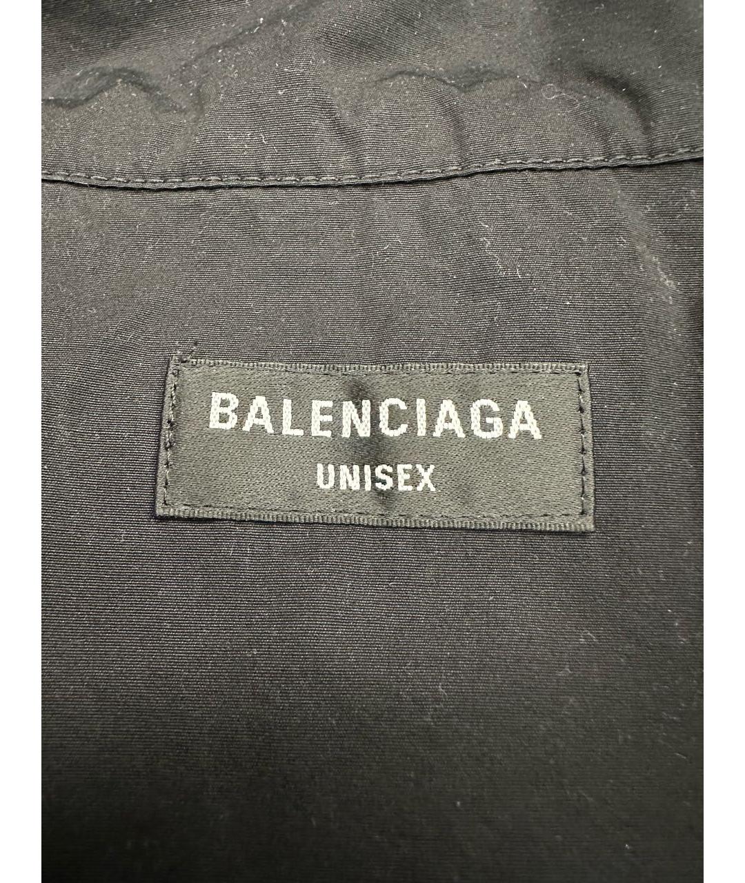 BALENCIAGA Черная полиэстеровая куртка, фото 4