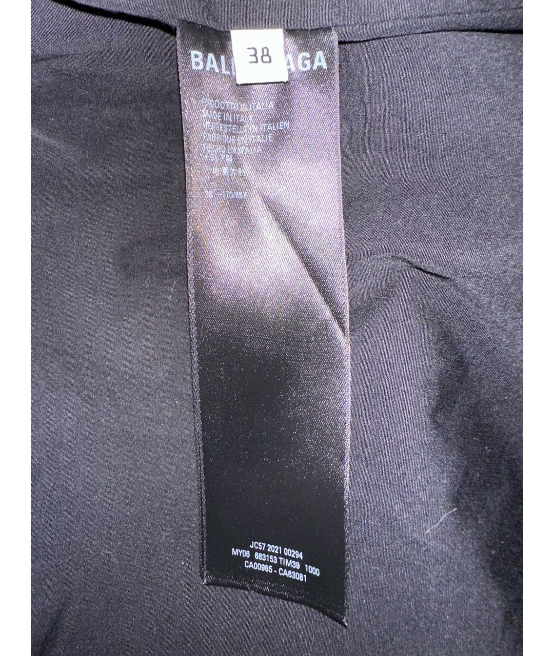 BALENCIAGA Черная полиэстеровая куртка, фото 5