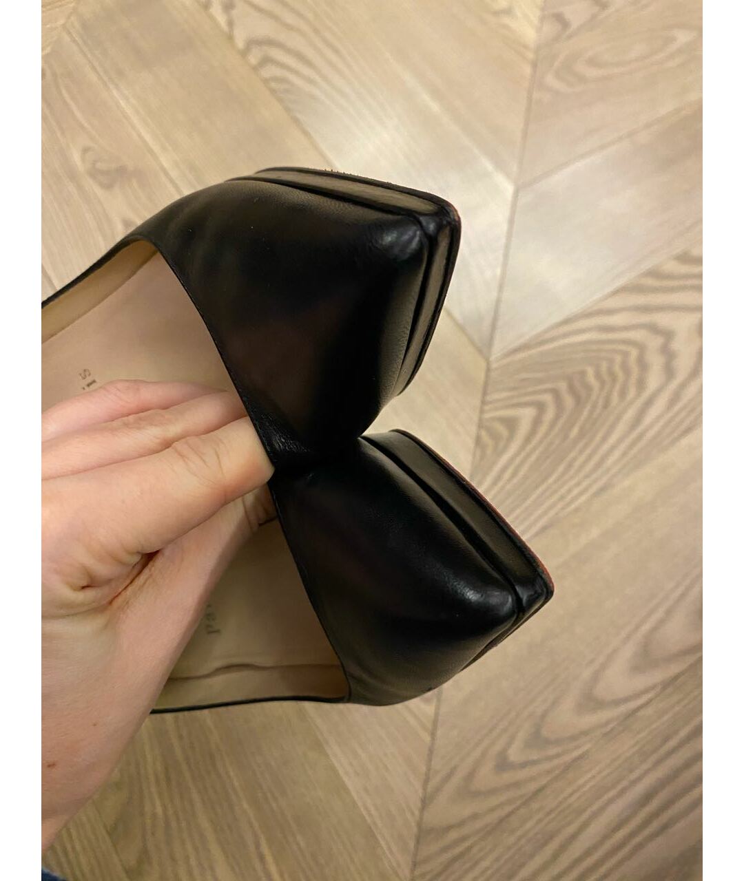 CHRISTIAN LOUBOUTIN Черные кожаные туфли, фото 7