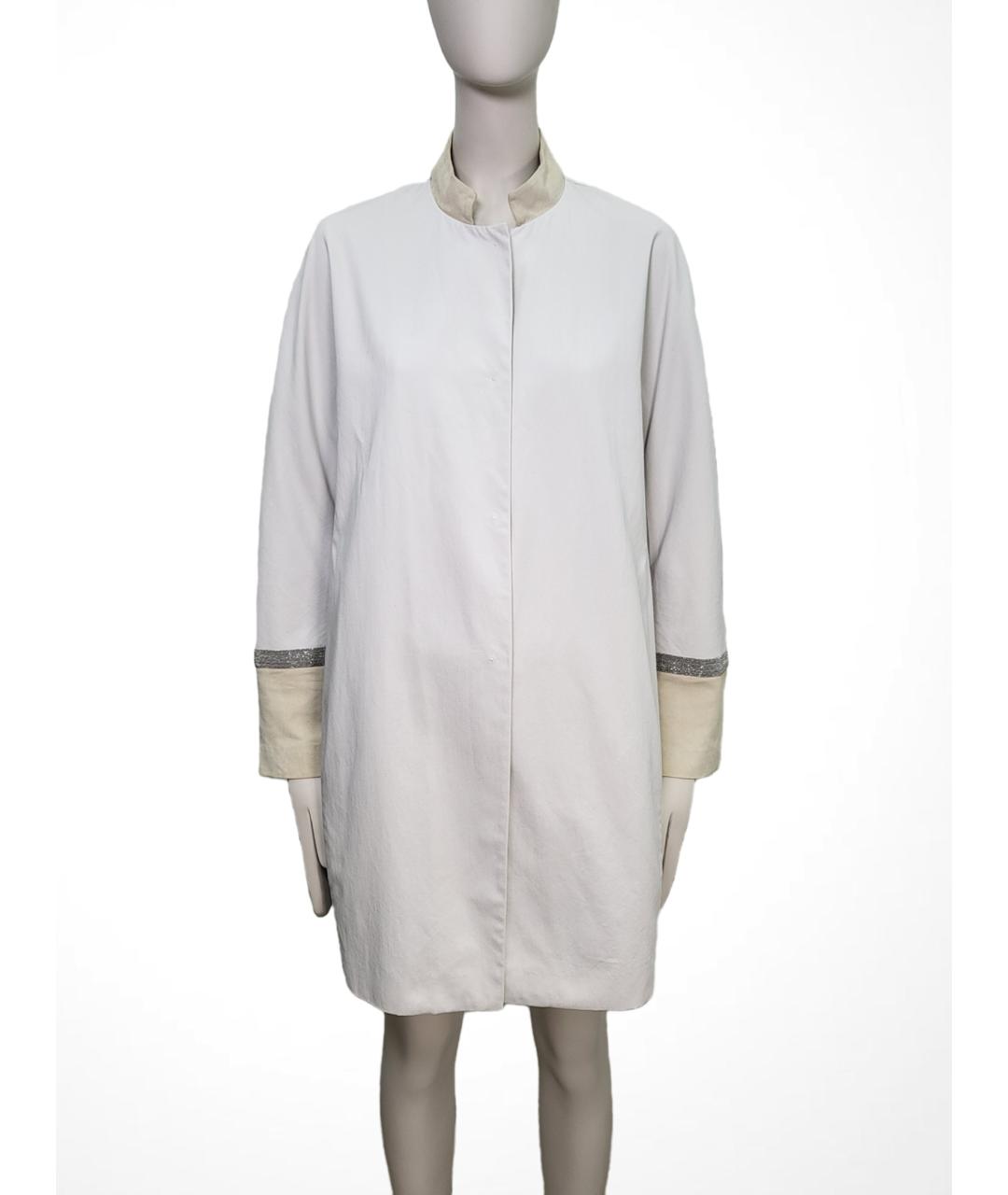 FABIANA FILIPPI Белый хлопковый жакет/пиджак, фото 7