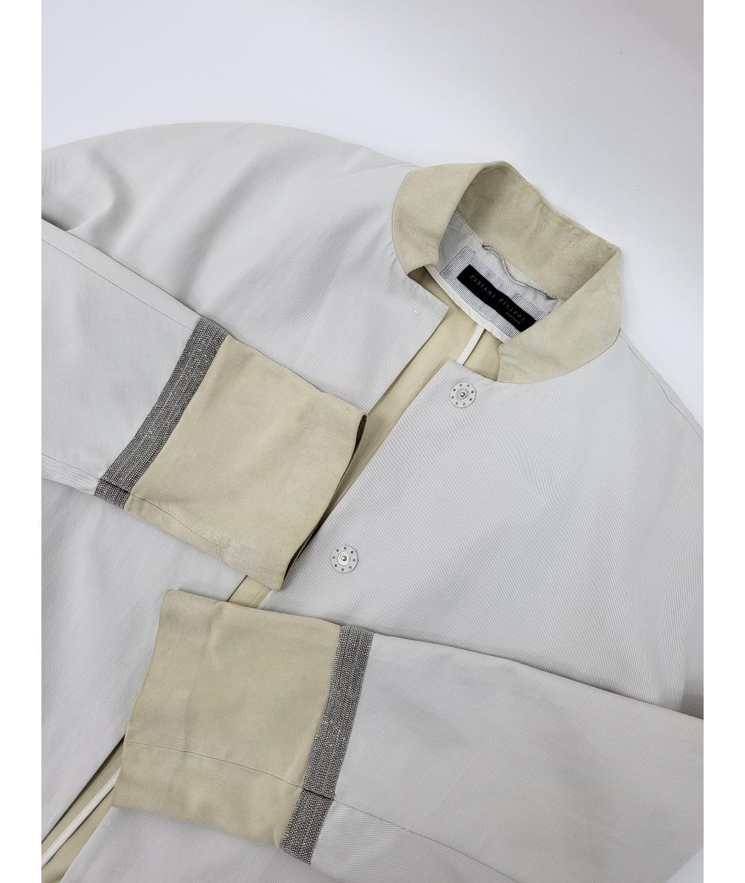 FABIANA FILIPPI Белый хлопковый жакет/пиджак, фото 5