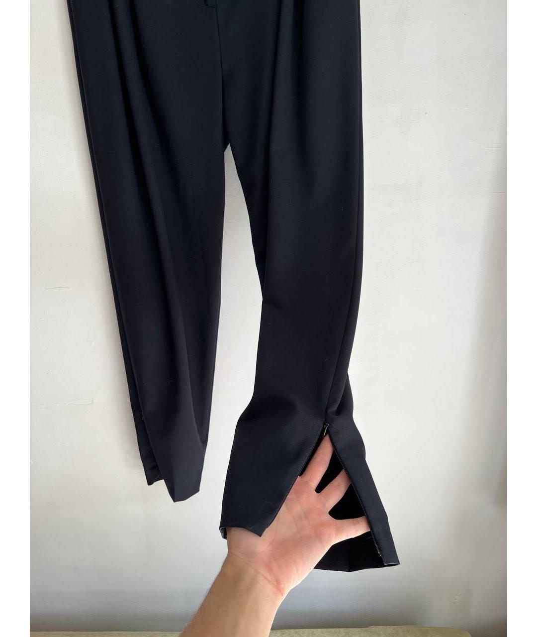 COS Темно-синие полиэстеровые прямые брюки, фото 5