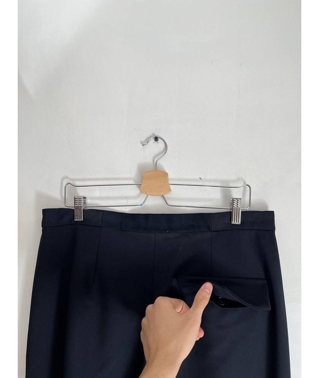 COS Темно-синие полиэстеровые прямые брюки, фото 4