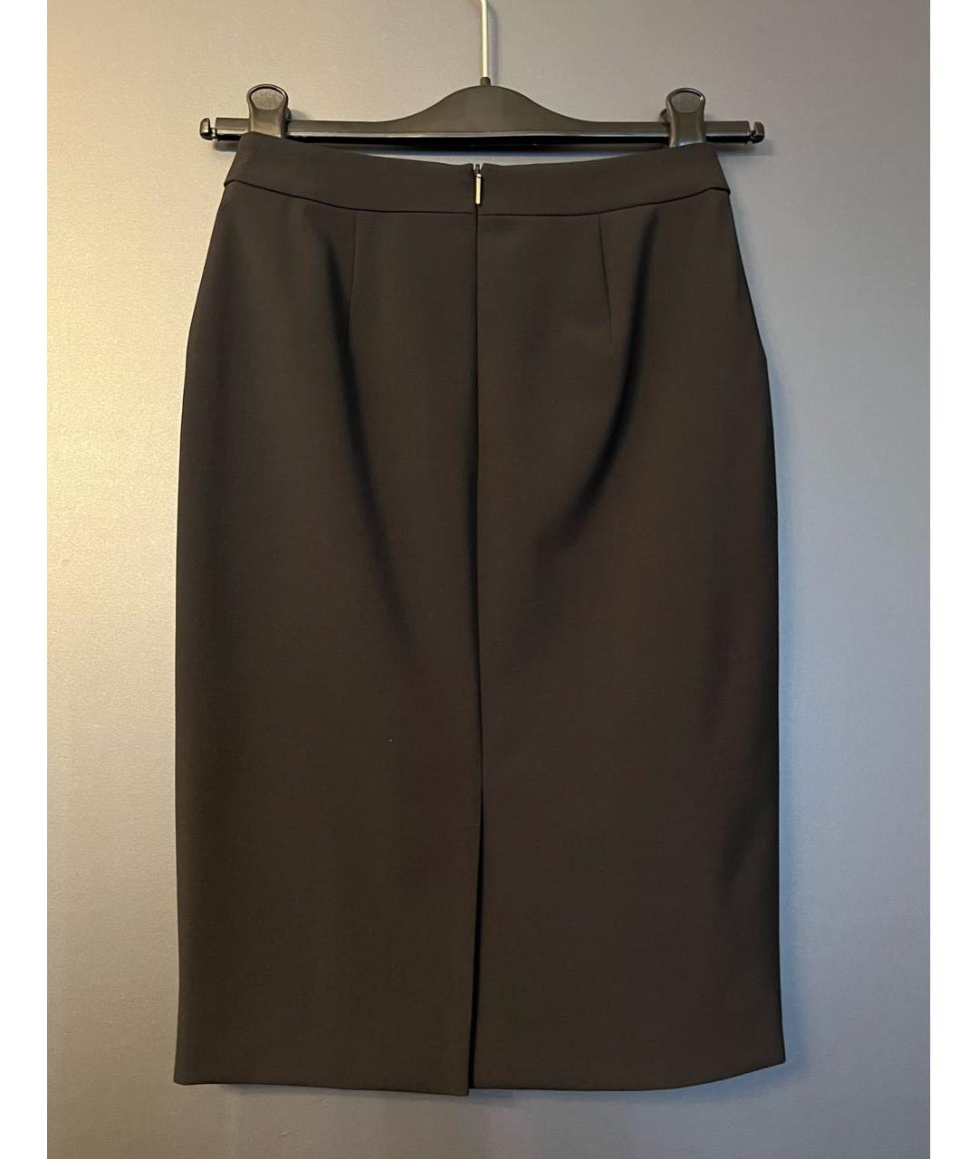 HUGO BOSS Черная шерстяная юбка мини, фото 2