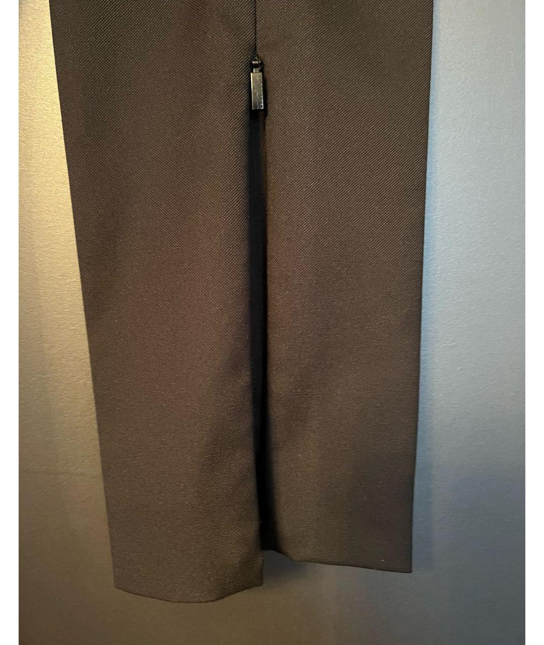 HUGO BOSS Черные полиэстеровые брюки узкие, фото 3