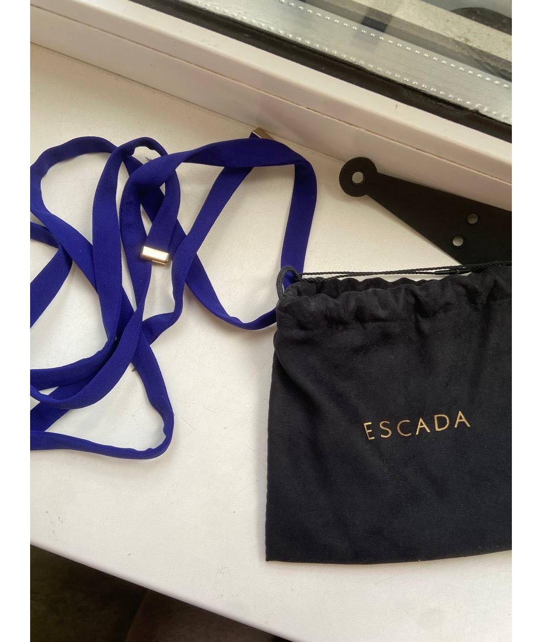 ESCADA Синее ацетатное повседневное платье, фото 4