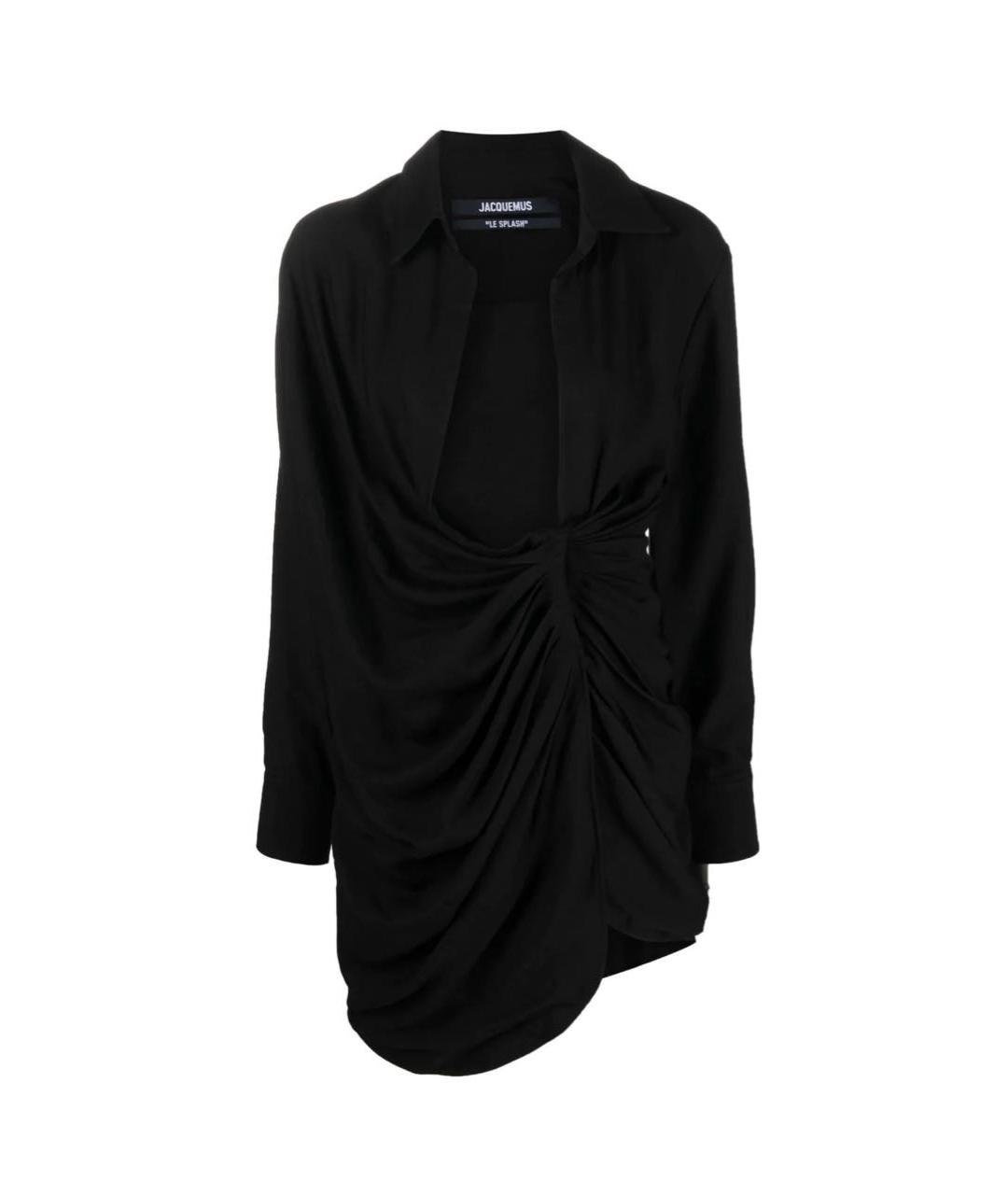 JACQUEMUS Черное вискозное вечернее платье, фото 1