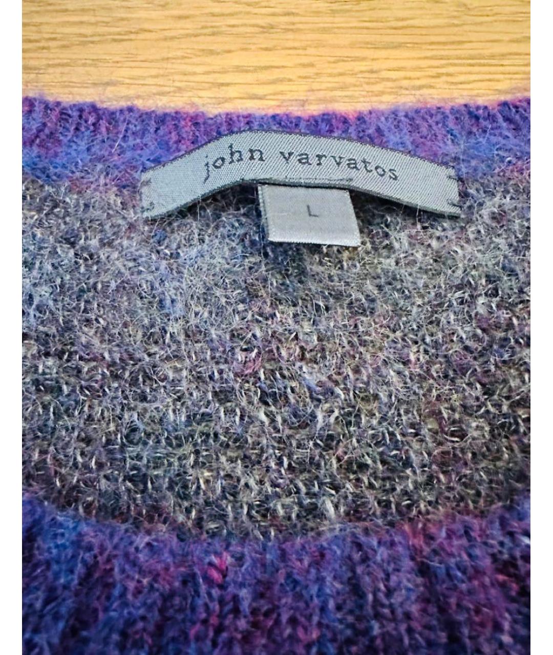 JOHN VARVATOS Фиолетовый джемпер / свитер, фото 3