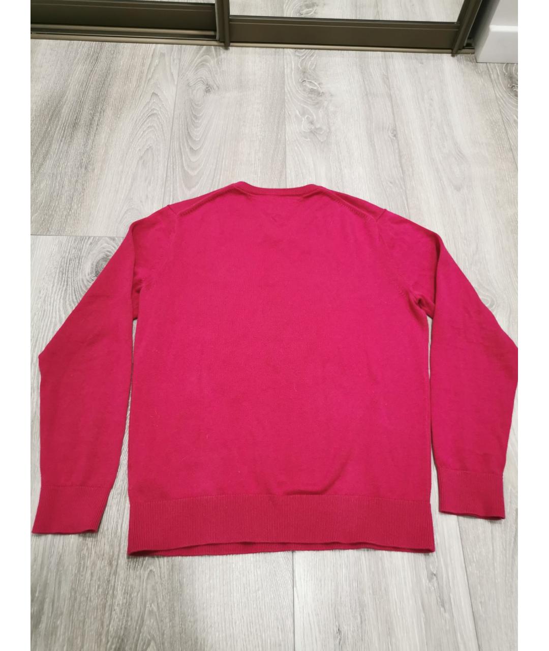 TOMMY HILFIGER Розовый хлопковый джемпер / свитер, фото 2