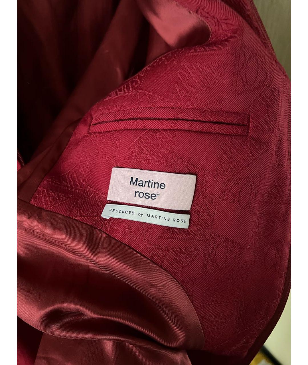 MARTINE ROSE Бордовая шерстяная куртка, фото 4