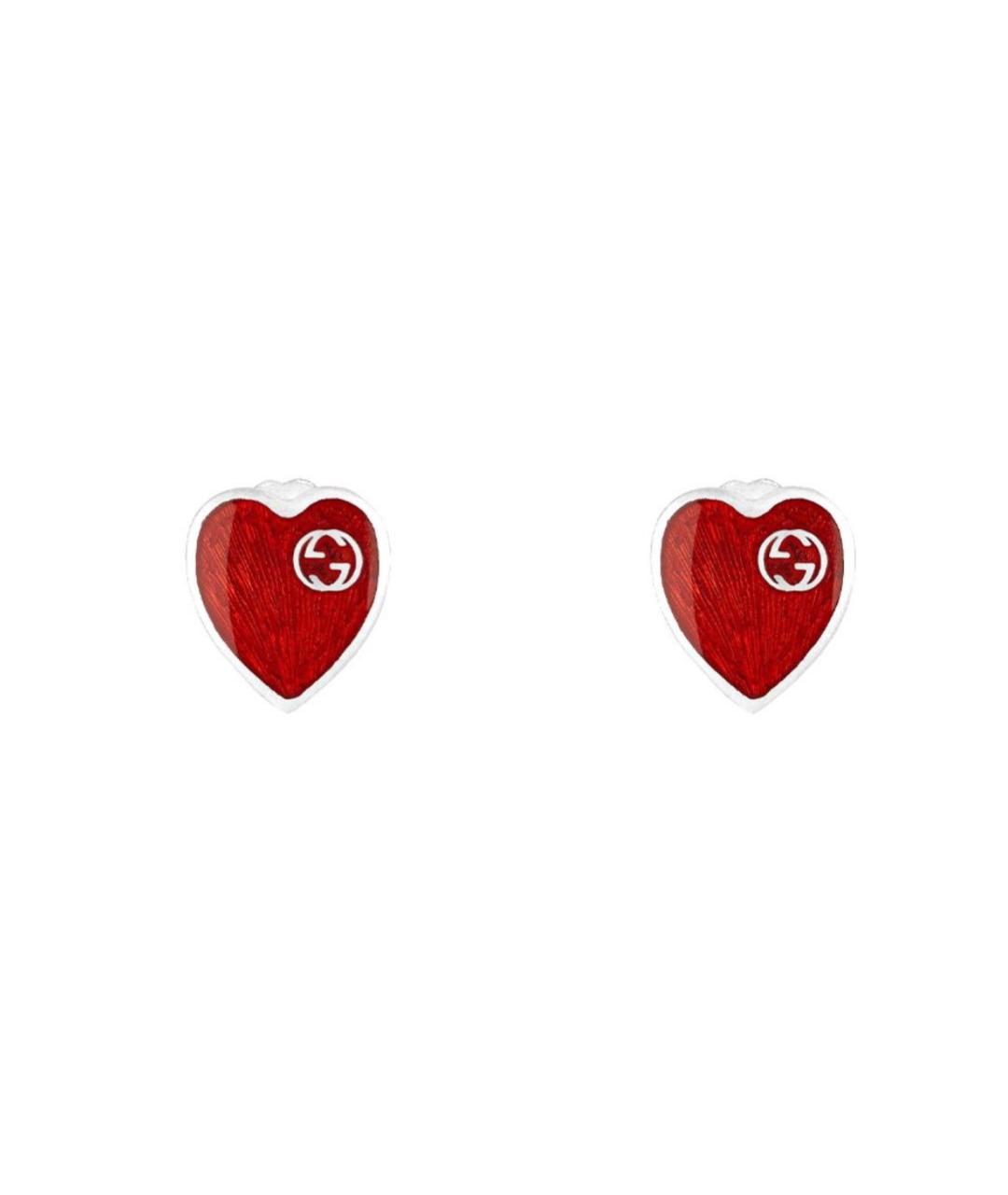 GUCCI Красные серебряные серьги, фото 1