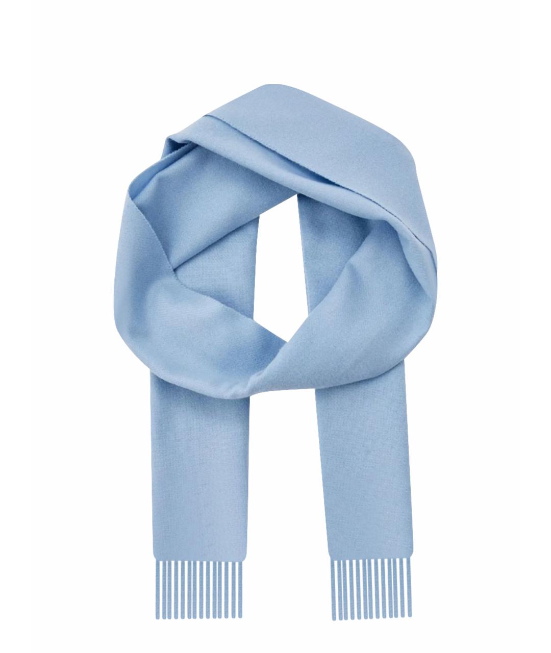 MOSCHINO Голубой шерстяной шарф, фото 1