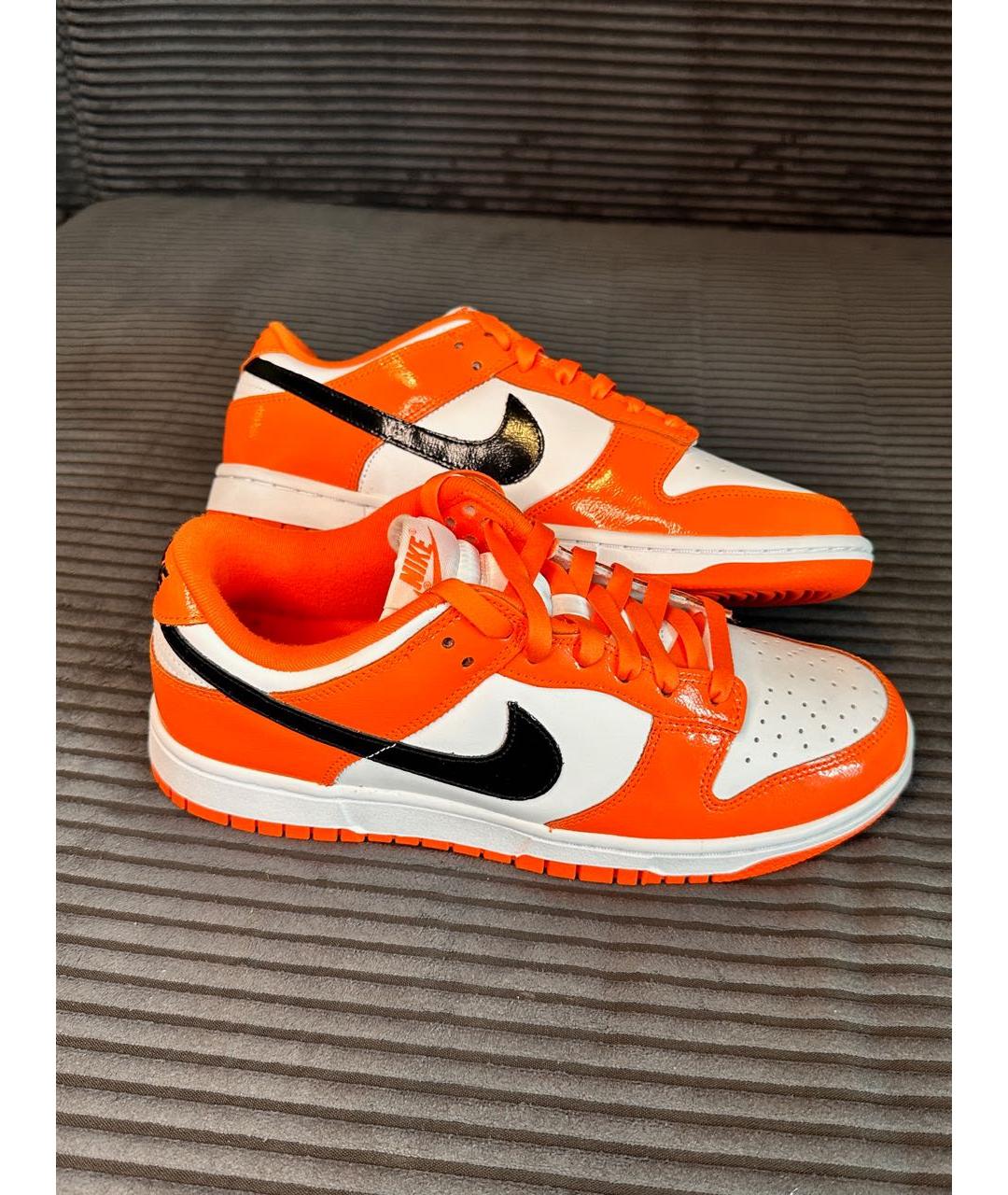 NIKE Оранжевое кроссовки из лакированной кожи, фото 9