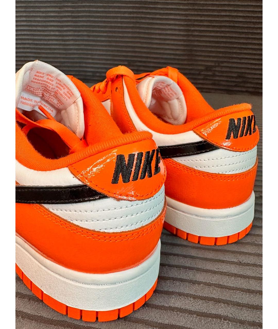 NIKE Оранжевое кроссовки из лакированной кожи, фото 6