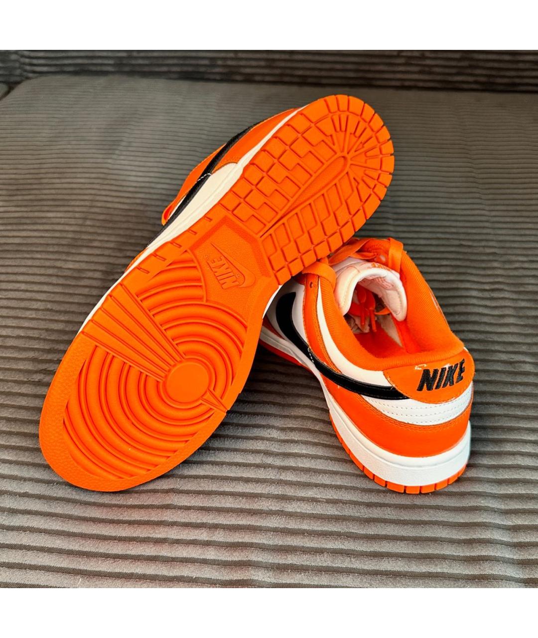 NIKE Оранжевое кроссовки из лакированной кожи, фото 3