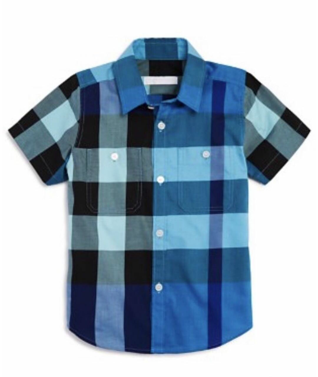 BURBERRY Синяя хлопковая детская рубашка, фото 1