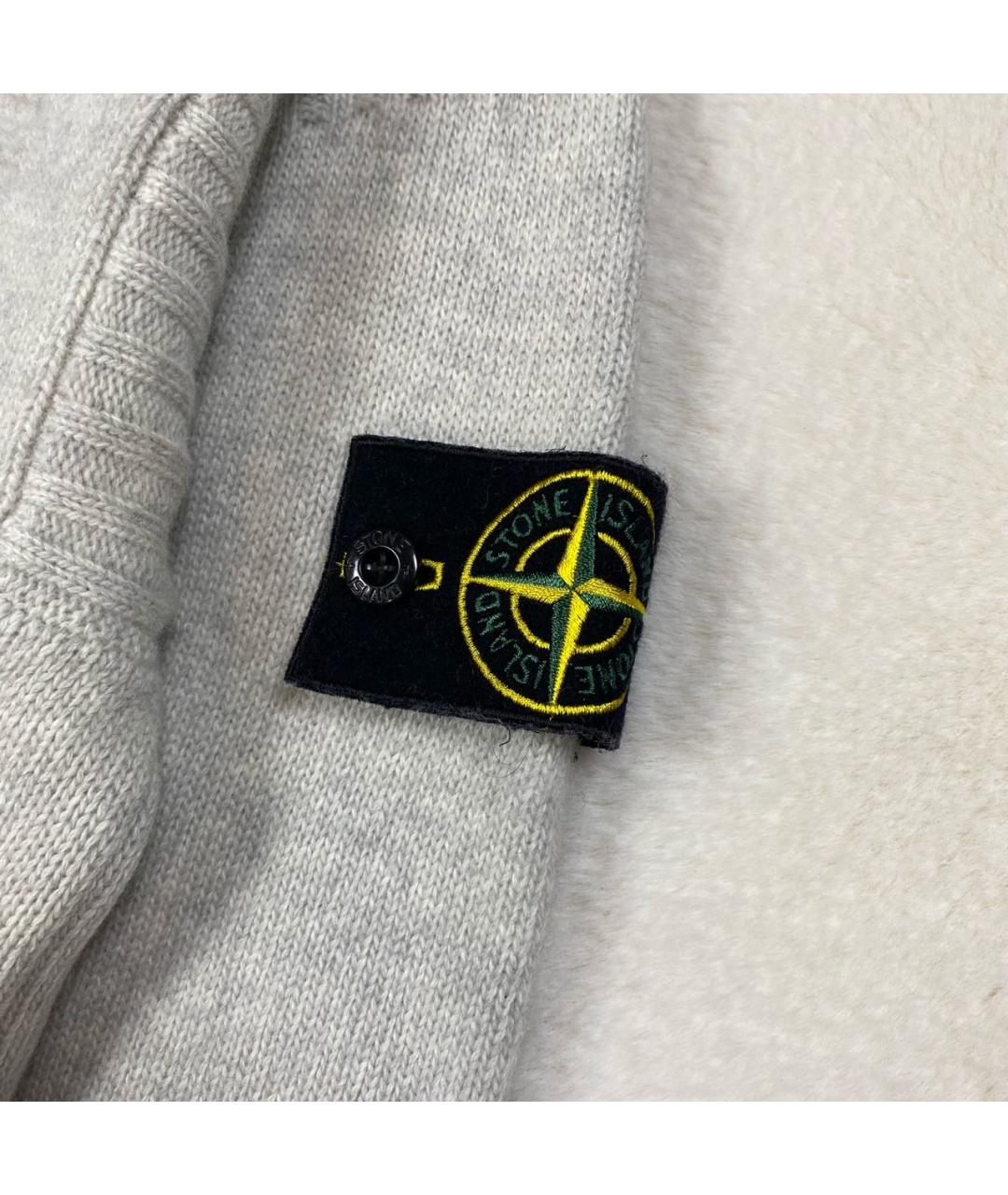 STONE ISLAND Серый шерстяной джемпер / свитер, фото 4