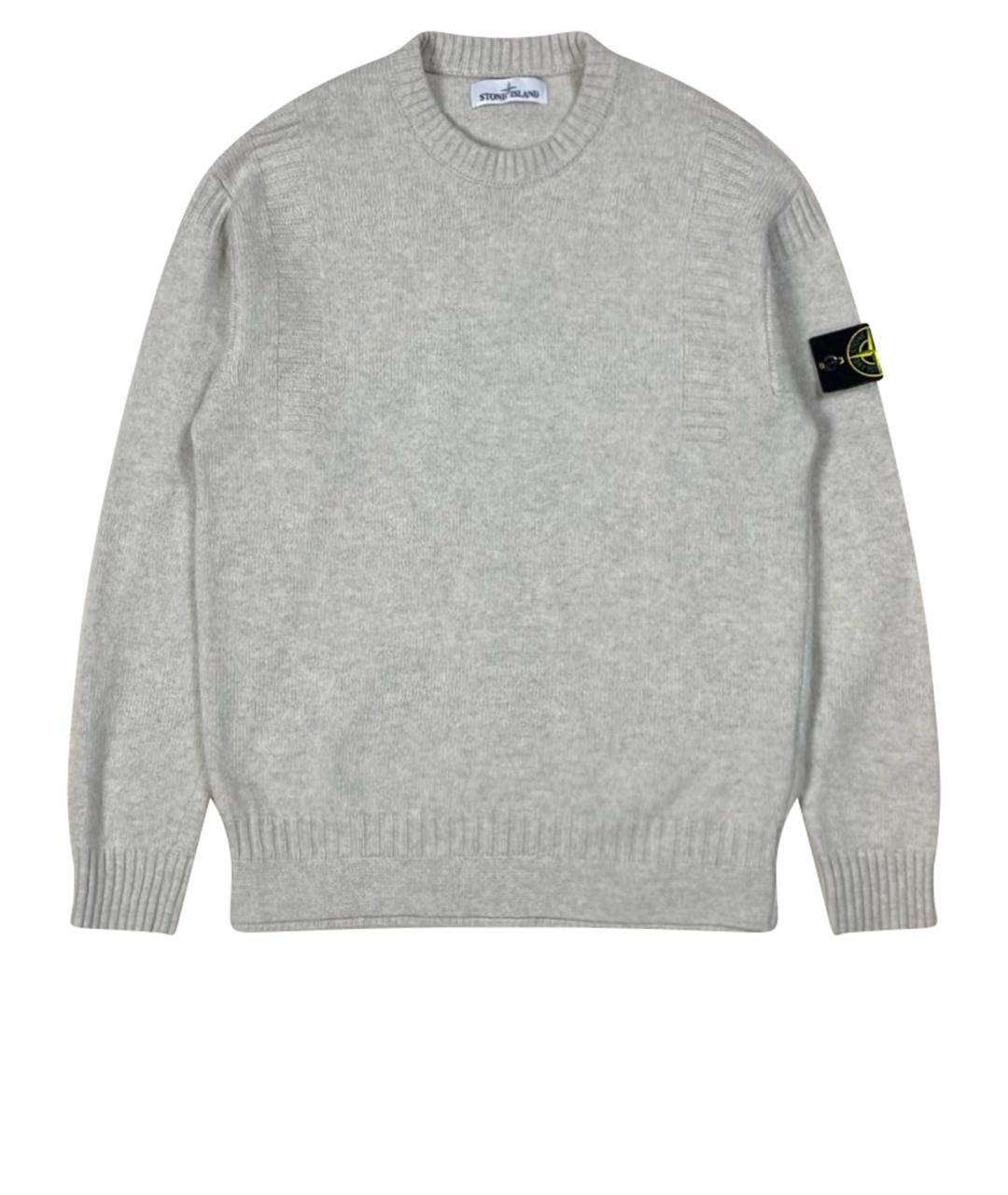 STONE ISLAND Серый шерстяной джемпер / свитер, фото 1