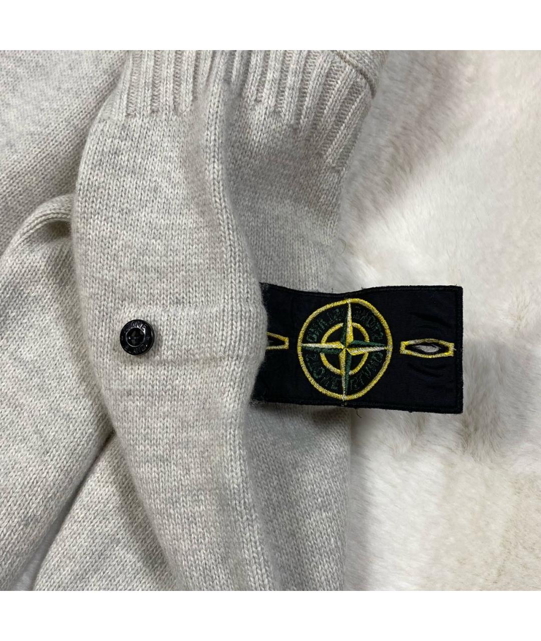 STONE ISLAND Серый шерстяной джемпер / свитер, фото 6