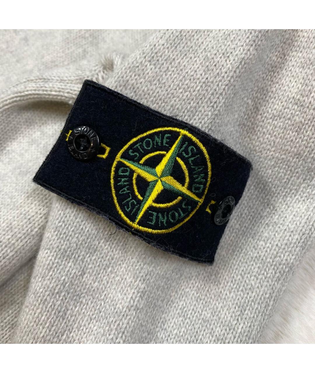 STONE ISLAND Серый шерстяной джемпер / свитер, фото 5