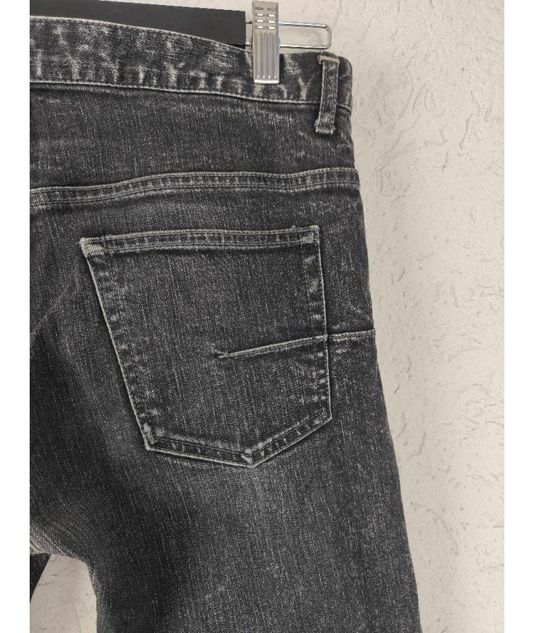 DIOR HOMME Антрацитовые хлопко-эластановые прямые джинсы, фото 5