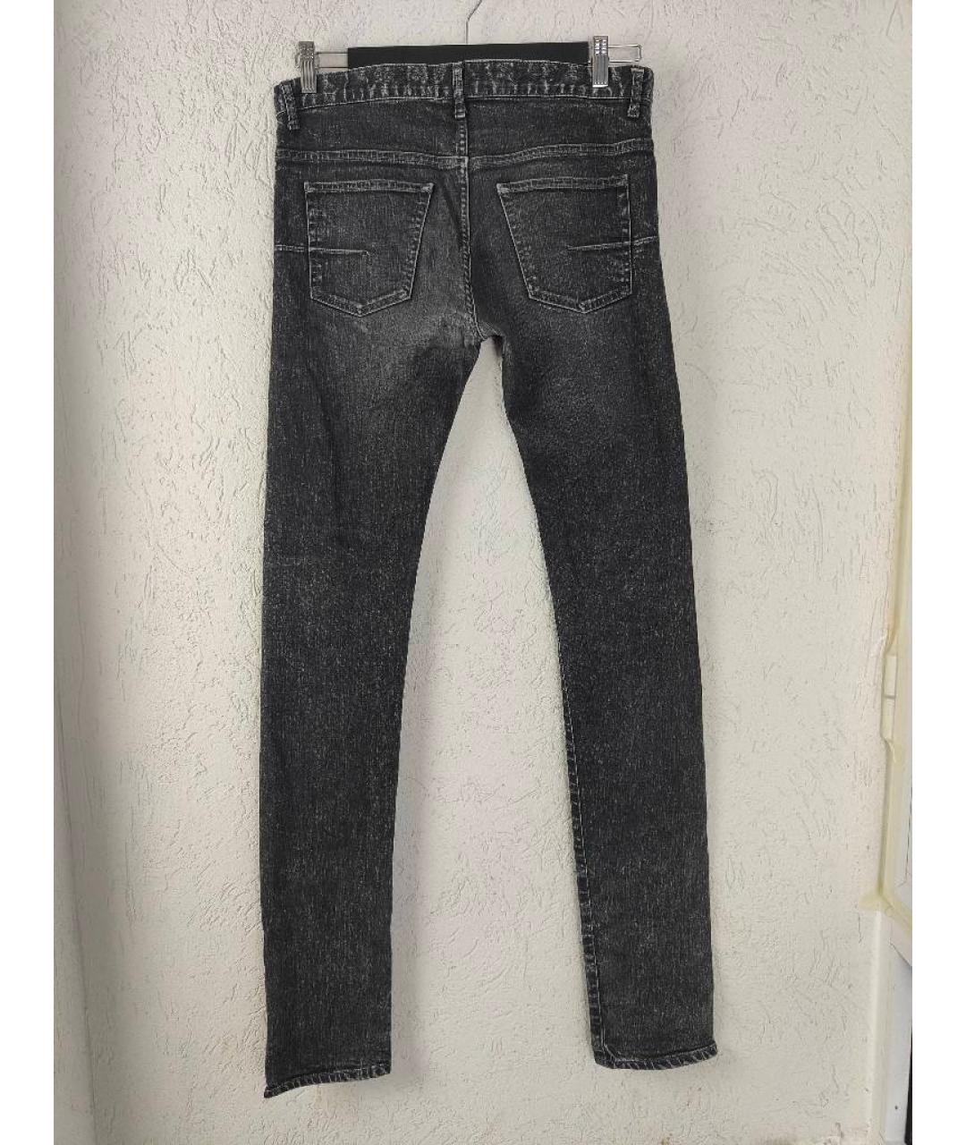 DIOR HOMME Антрацитовые хлопко-эластановые прямые джинсы, фото 4