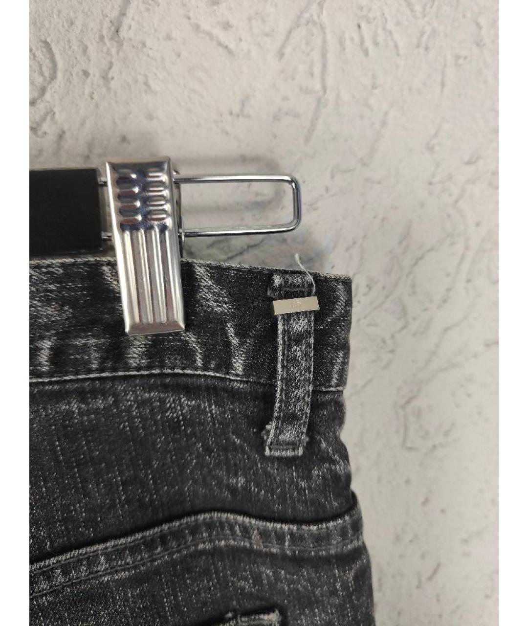 DIOR HOMME Антрацитовые хлопко-эластановые прямые джинсы, фото 6