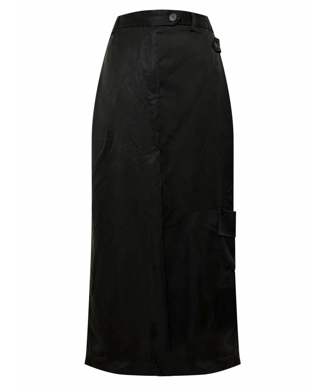 ISABEL BENENATO Черная вискозная юбка макси, фото 8