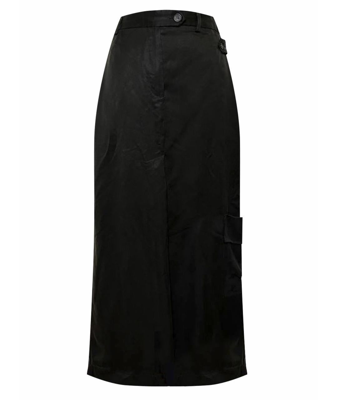 ISABEL BENENATO Черная вискозная юбка макси, фото 1