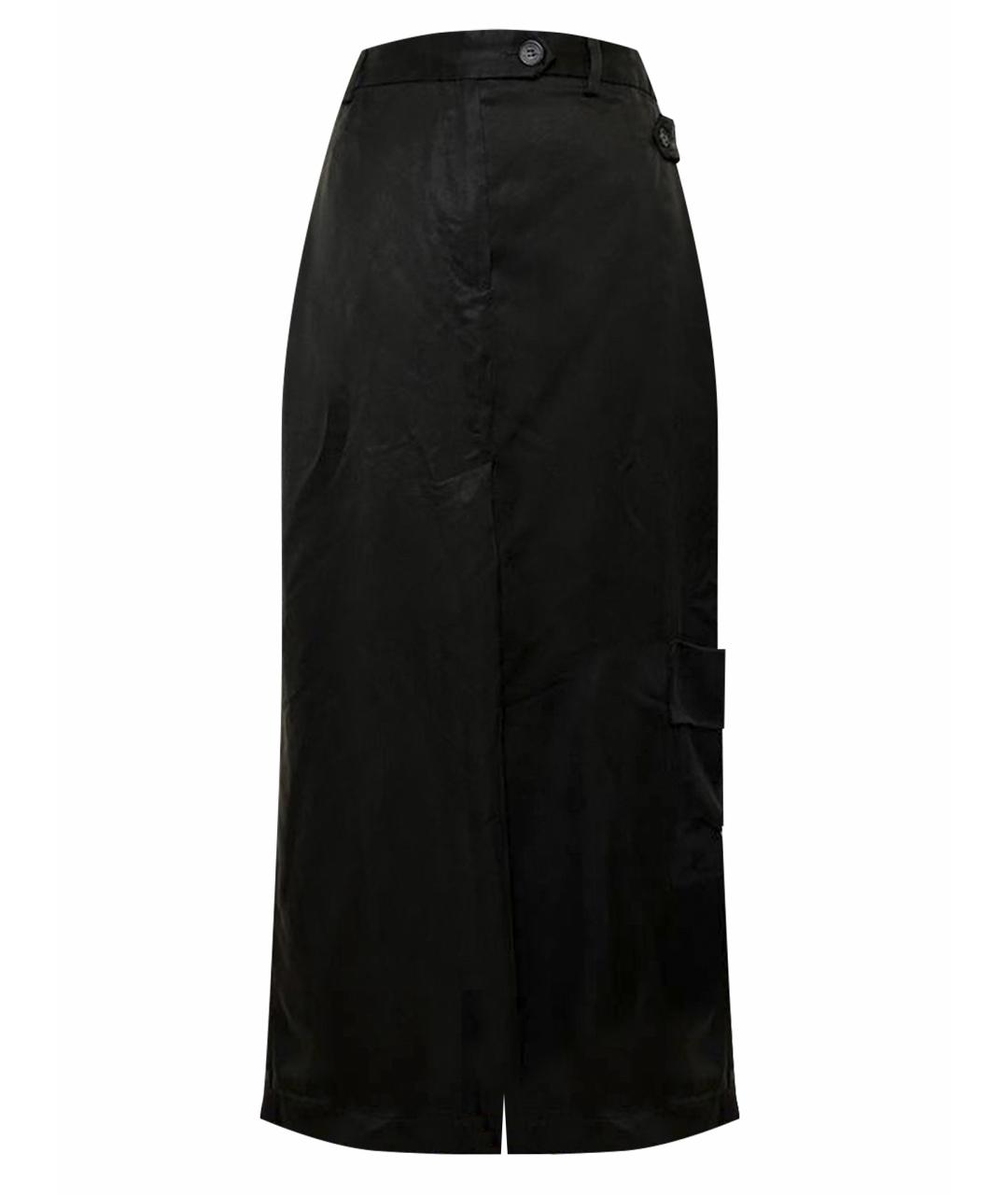 ISABEL BENENATO Черная вискозная юбка макси, фото 9