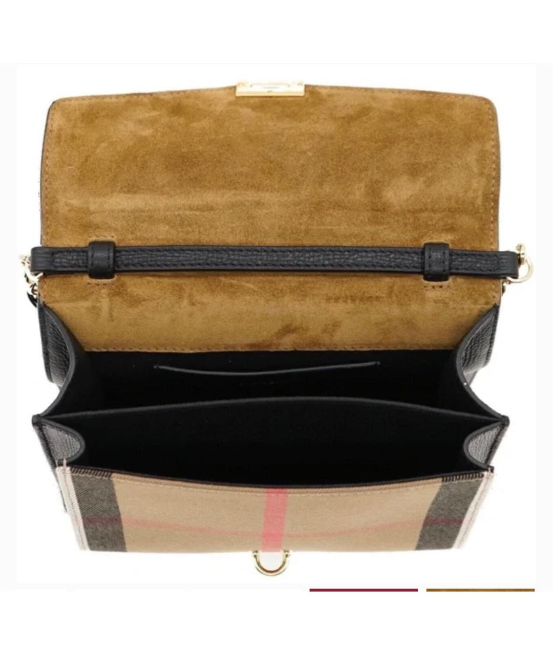 BURBERRY Черная кожаная сумка через плечо, фото 5