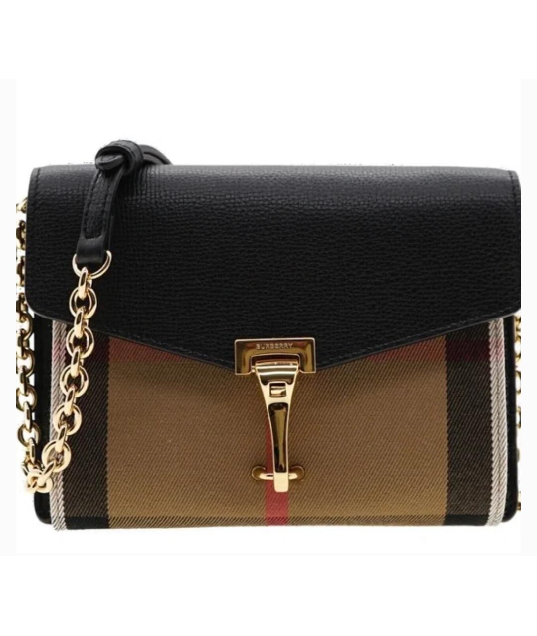 BURBERRY Черная кожаная сумка через плечо, фото 3