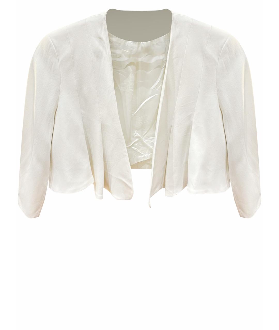 MAX&CO Белый ацетатный жакет/пиджак, фото 1