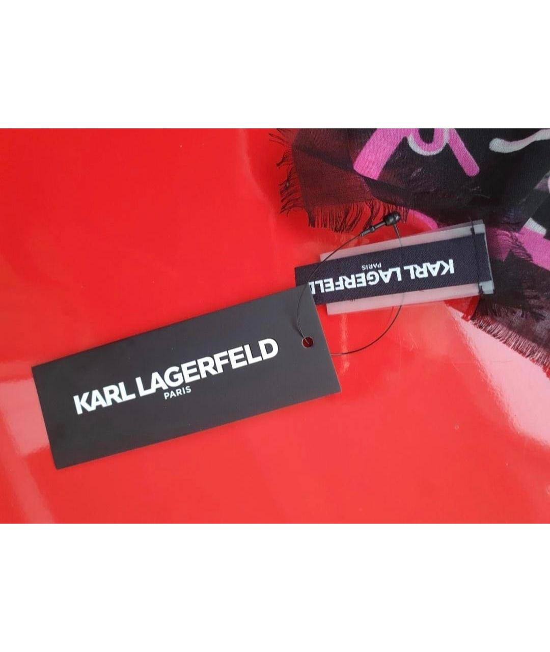 KARL LAGERFELD Черный платок, фото 3