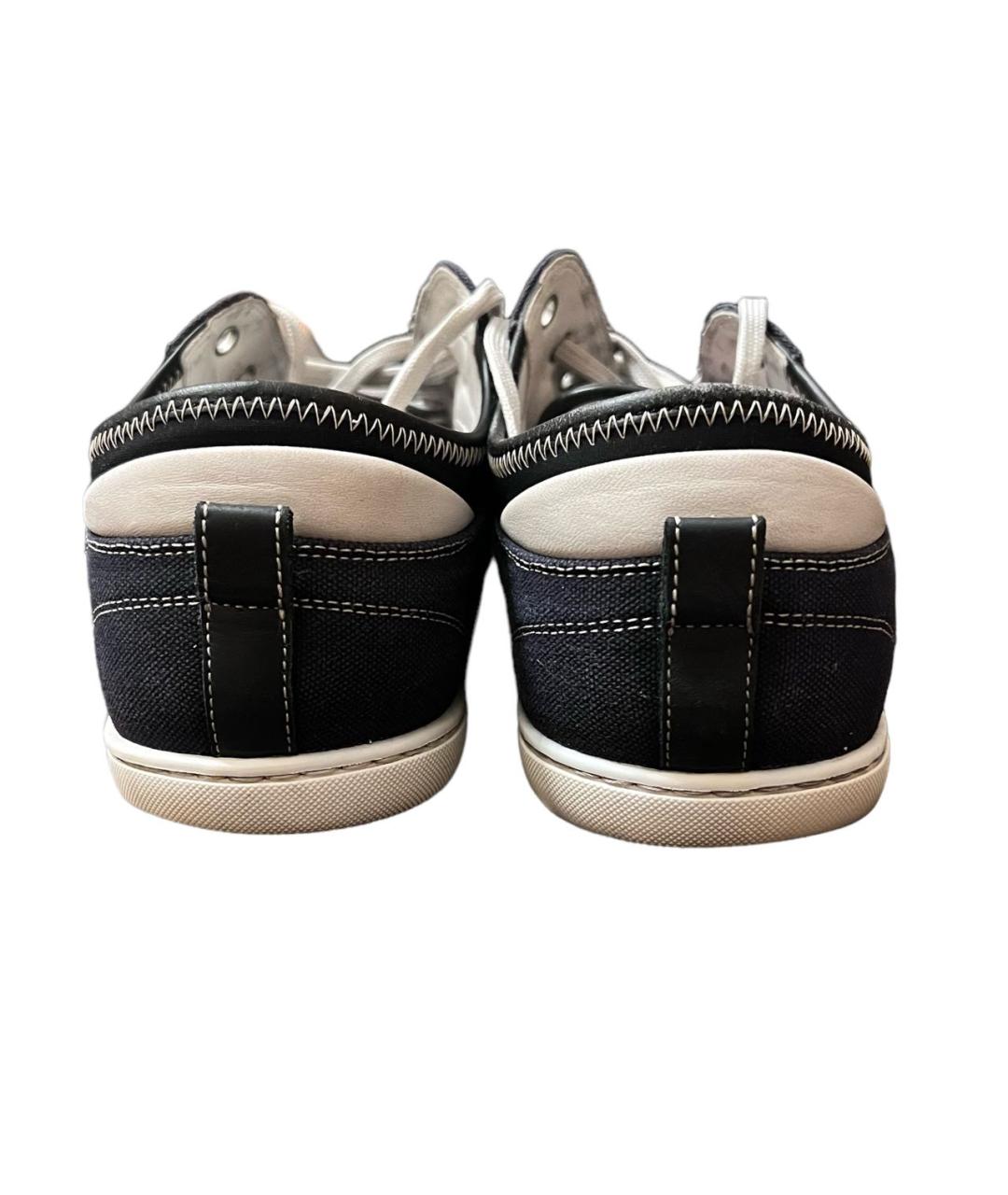 LOUIS VUITTON Синие текстильные низкие кроссовки / кеды, фото 4