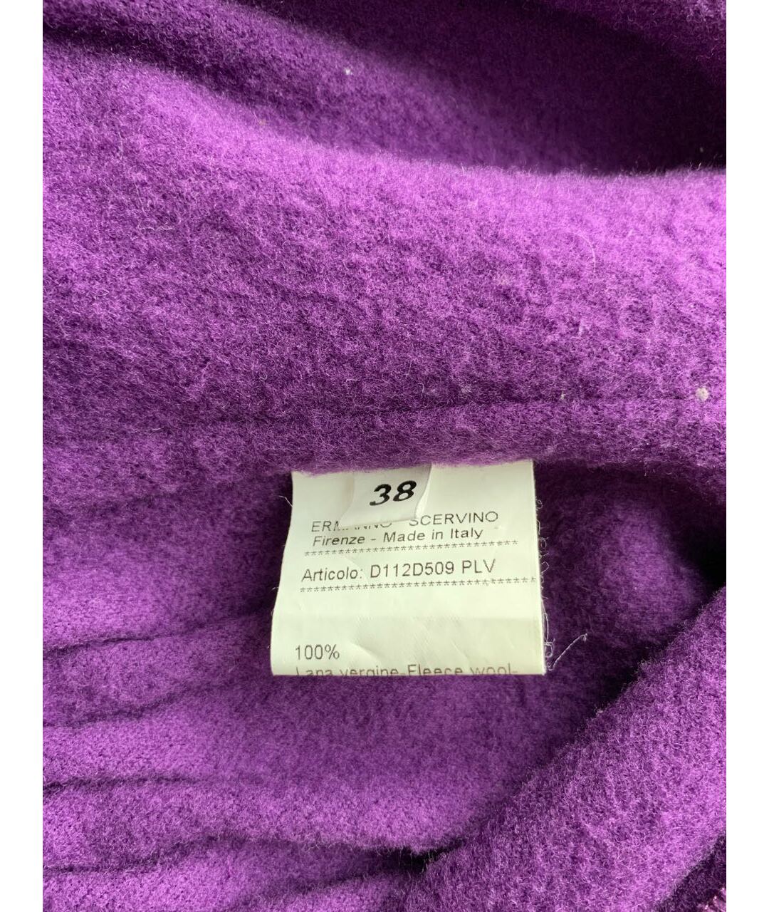 ERMANNO SCERVINO Фиолетовое шерстяное пальто, фото 5