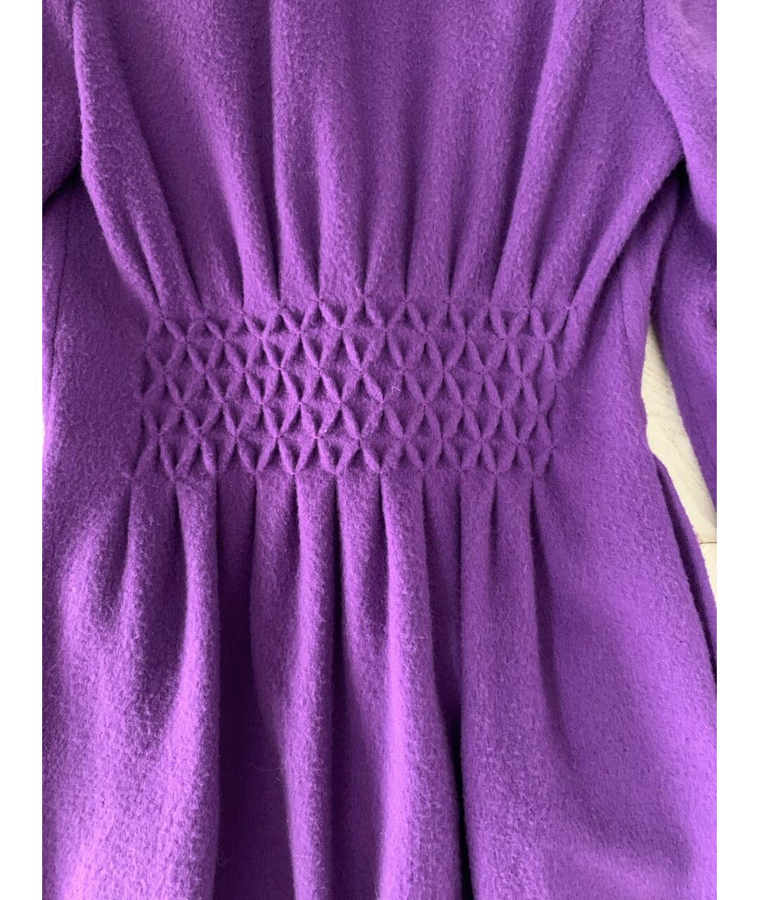 ERMANNO SCERVINO Фиолетовое шерстяное пальто, фото 4