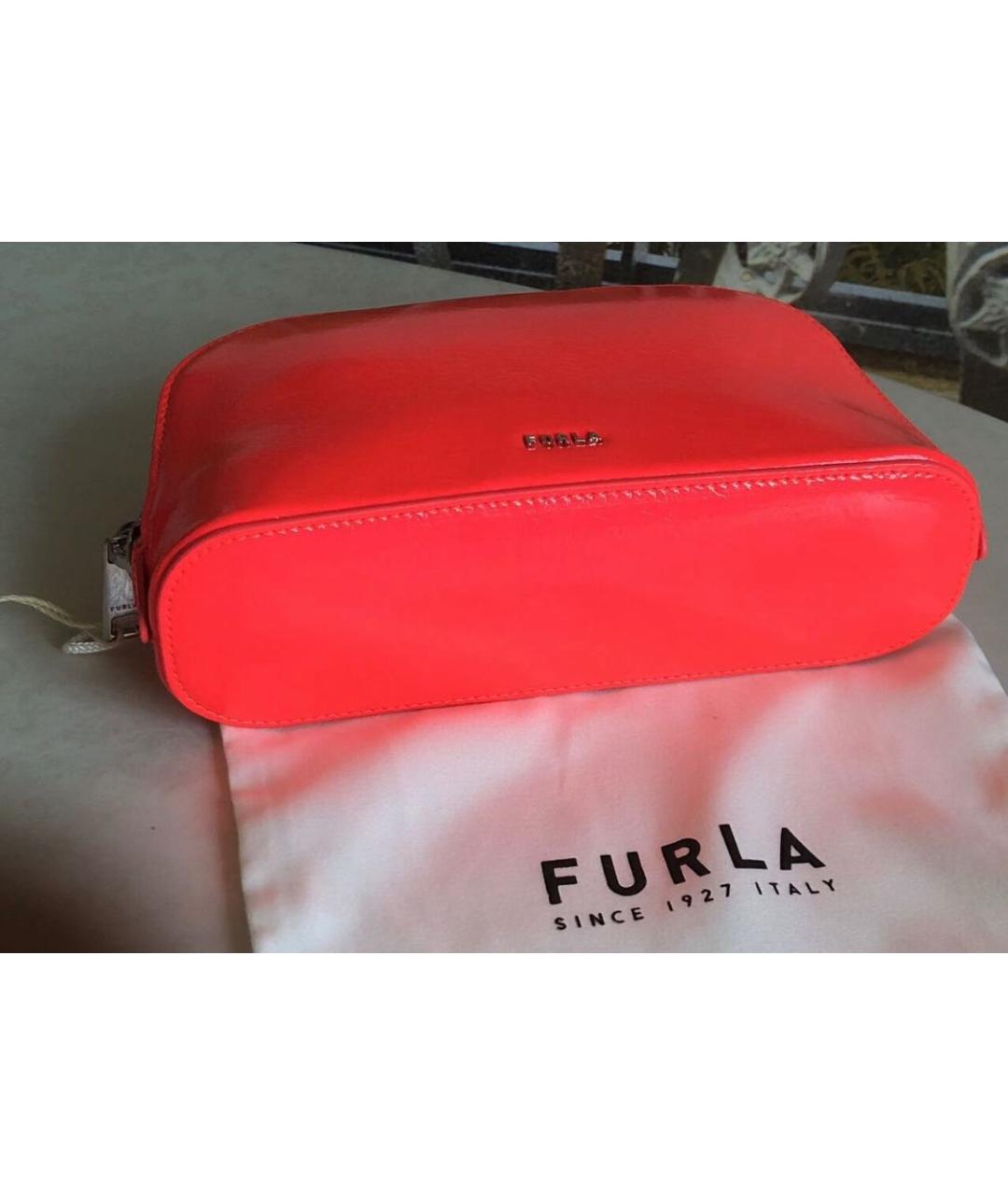 FURLA Коралловая кожаная поясная сумка, фото 8