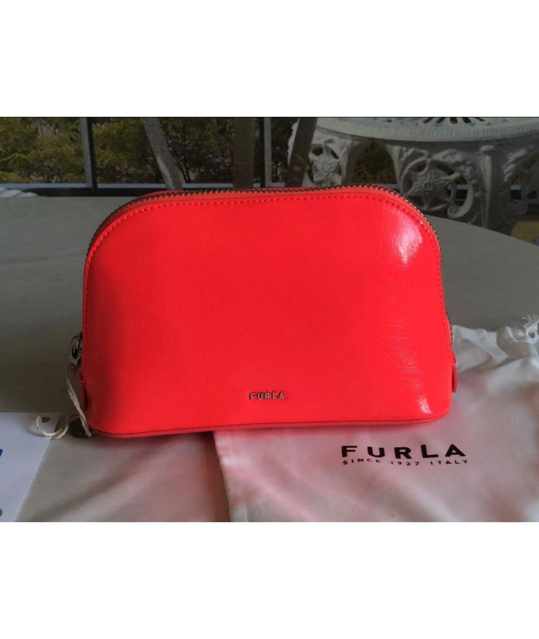 FURLA Коралловая кожаная поясная сумка, фото 9