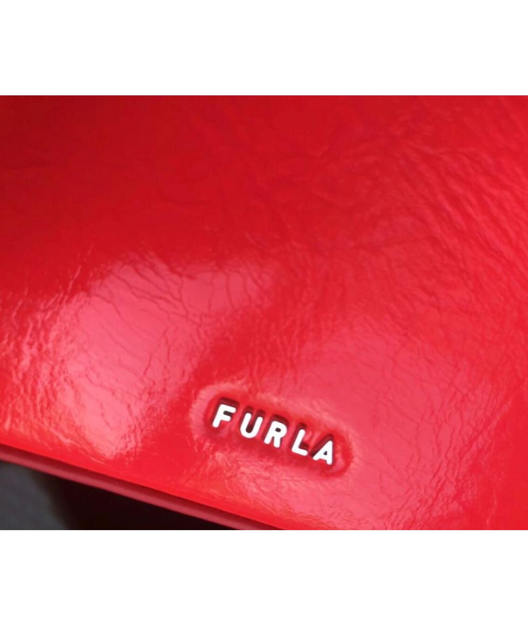 FURLA Коралловая кожаная поясная сумка, фото 5