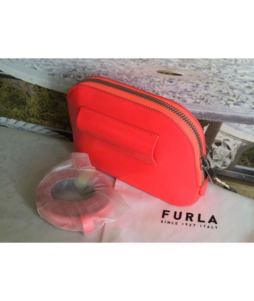 FURLA Коралловая кожаная поясная сумка, фото 4