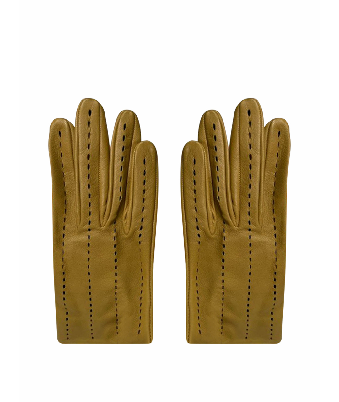 HERMES PRE-OWNED Горчичные кожаные перчатки, фото 1