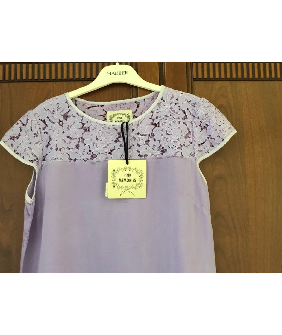 PINK MEMORIES Фиолетовое шелковое повседневное платье, фото 3