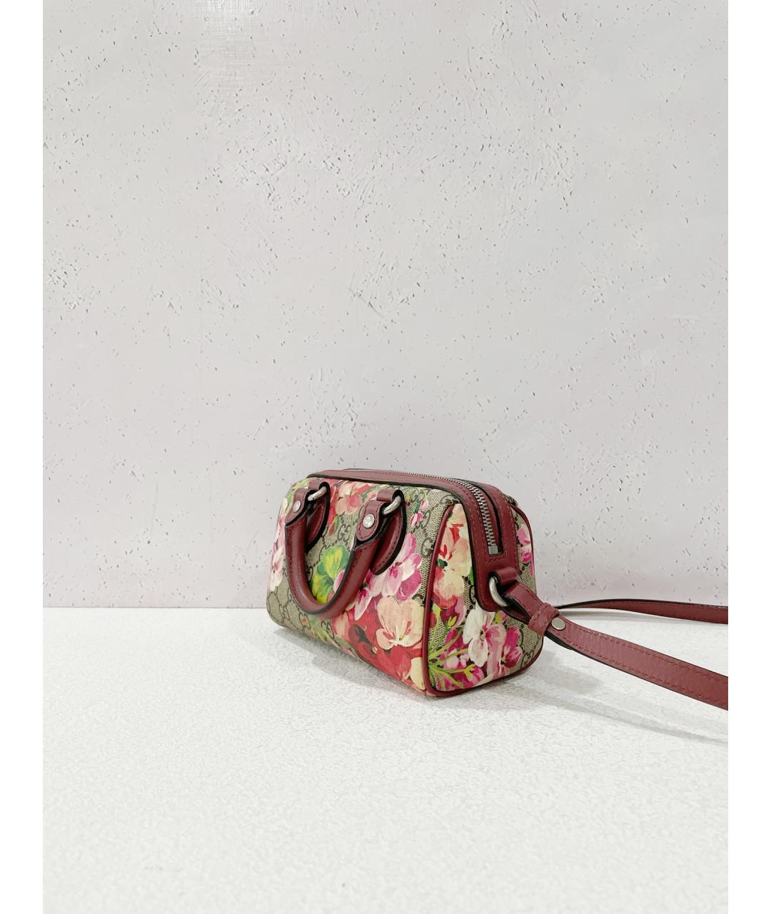 GUCCI Бежевая кожаная сумка с короткими ручками, фото 3