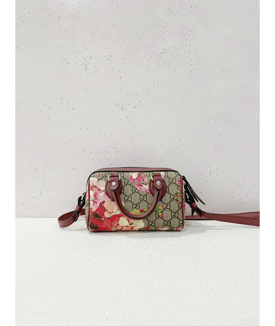 GUCCI Бежевая кожаная сумка с короткими ручками, фото 7