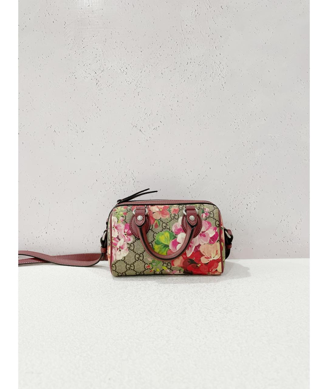 GUCCI Бежевая кожаная сумка с короткими ручками, фото 2
