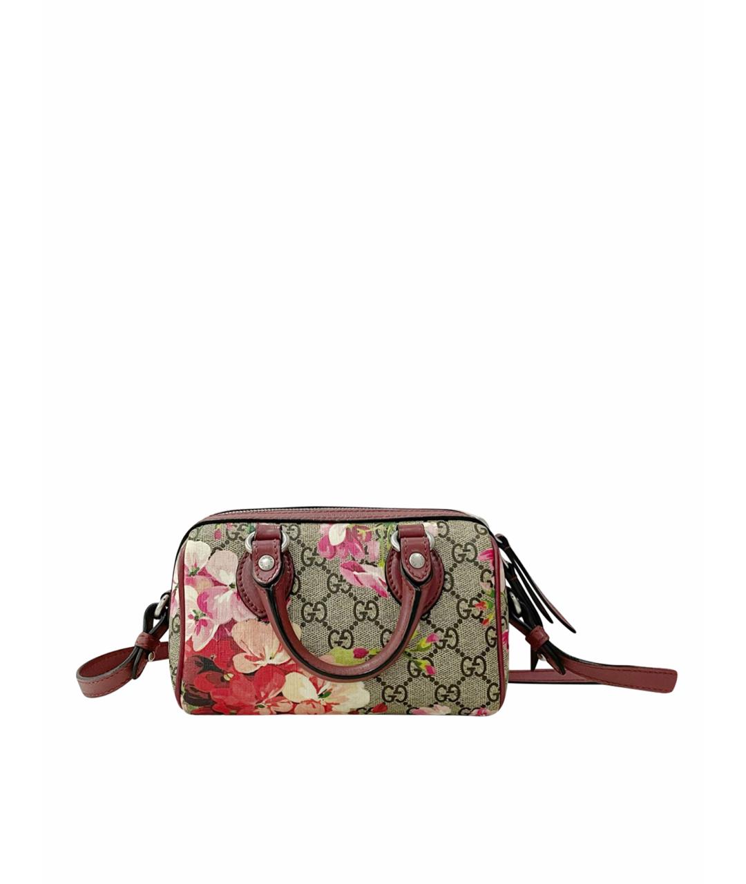 GUCCI Бежевая кожаная сумка с короткими ручками, фото 1