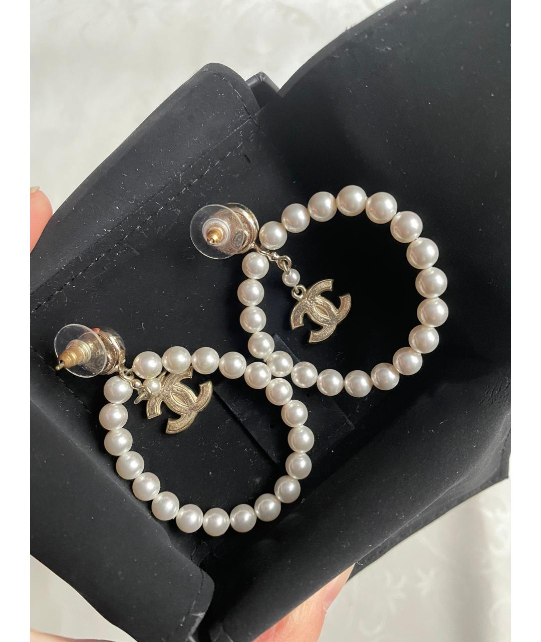 CHANEL Золотые серьги, фото 2